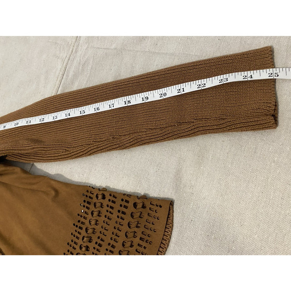 Christopher & Banks Boho Cardigan Womens Size Medium Brown Western Cowgirl - Picture 16 of 16